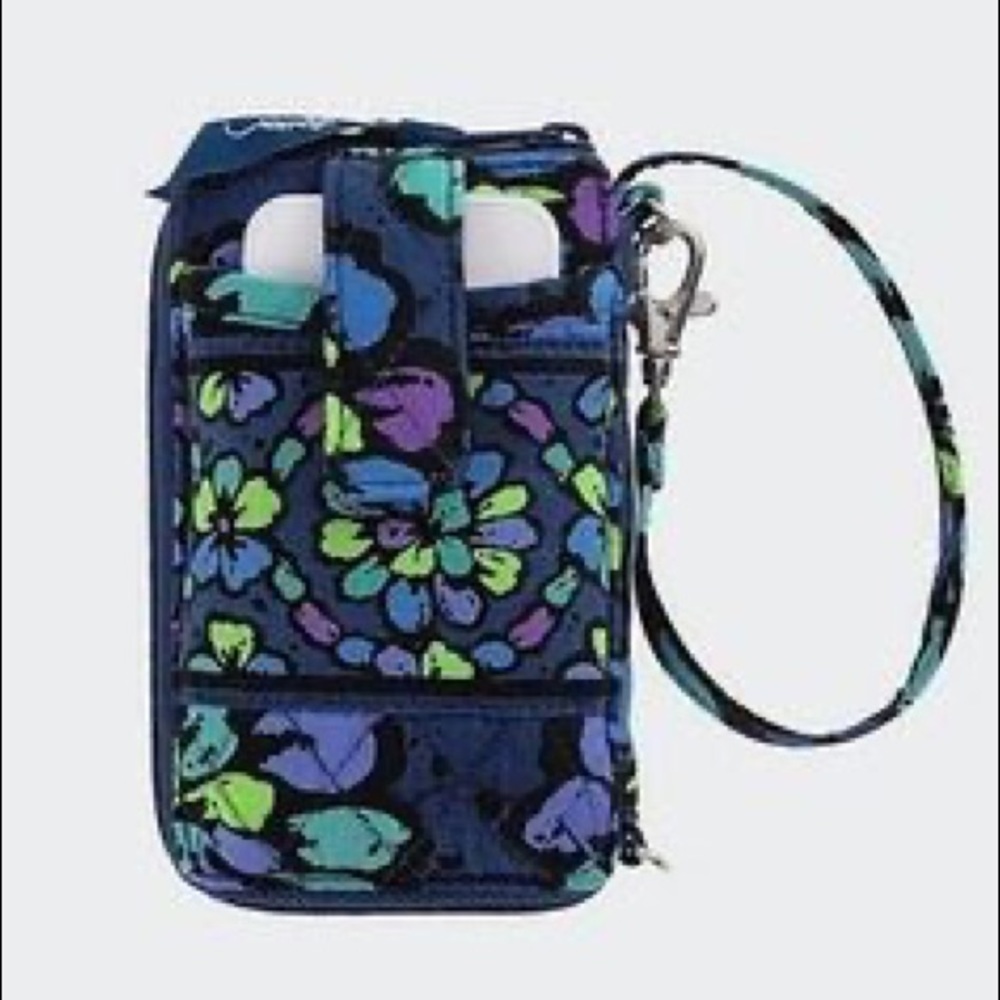 NWOT Vera Bradley Indigo Pop Tech Wristlet Wallet